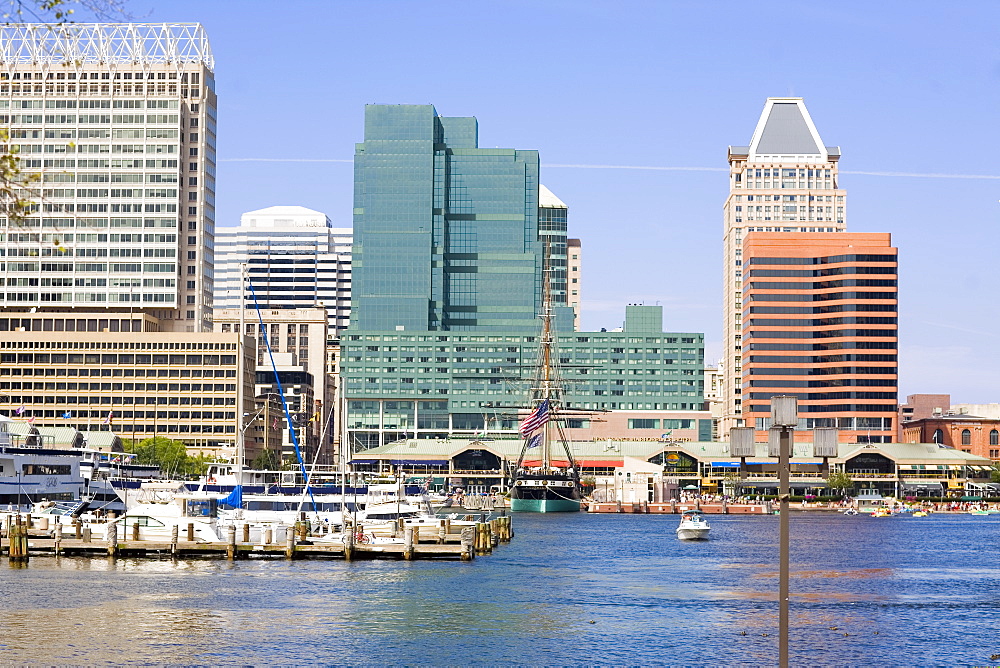 Buildings at the waterfront, Inner Harbor, Baltimore, Maryland, USA