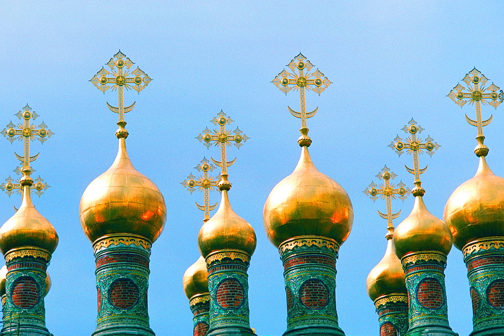 High section view of a church, Church of the Deposition of the Robe, Kremlin, Moscow, Russia