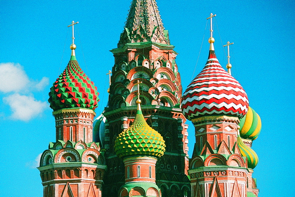 High section view of a cathedral, St. Basil's Cathedral, Red Square, Moscow, Russia