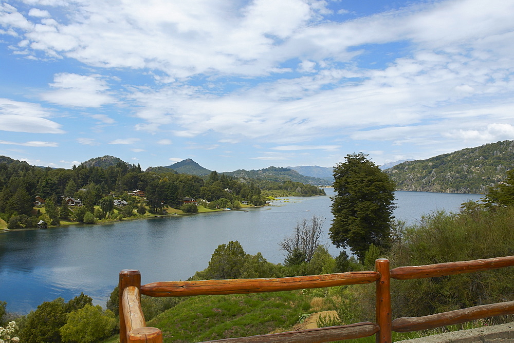 Lake passing through mountains, Lake Nahuel Huapi, San Carlos De Bariloche, Argentina