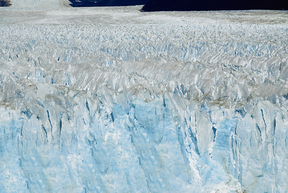 High angle view of a glacier, Moreno Glacier, Argentine Glaciers National Park, Lake Argentino, El Calafate, Patagonia, Argentina