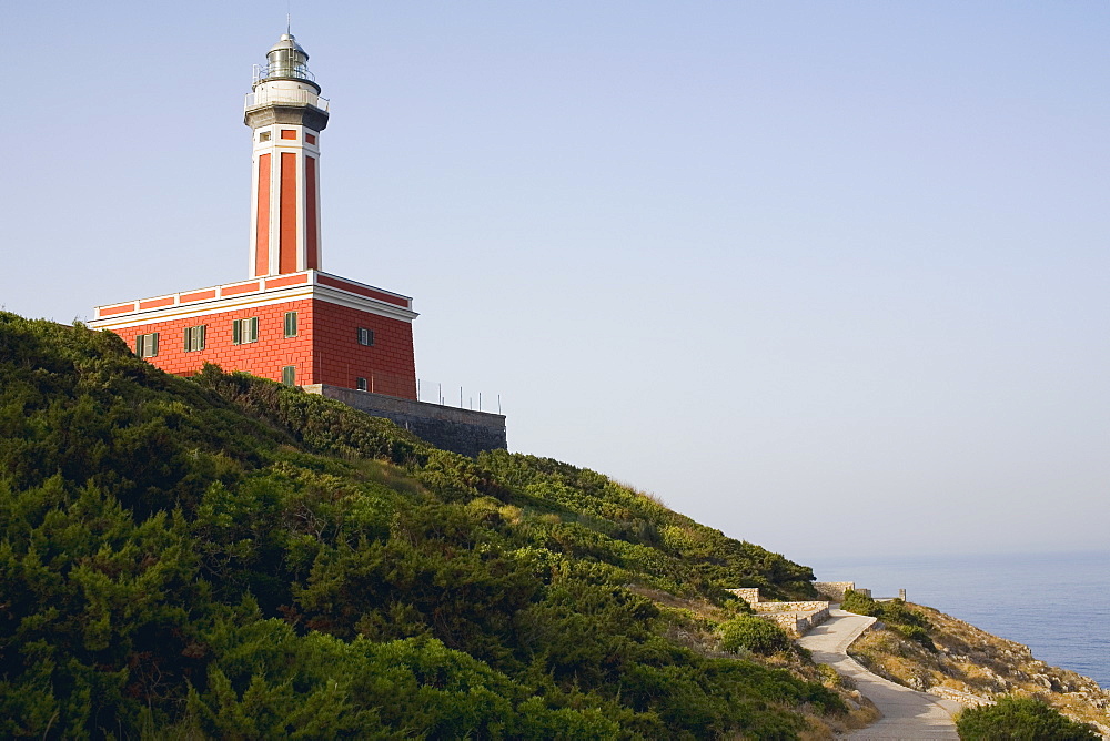 Low angle view of a lighthouse, Capri Lighthouse, Capri, Campania, Italy