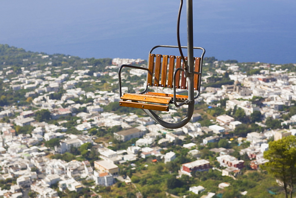 Close-up of an overhead cable car, Capri, Campania, Italy