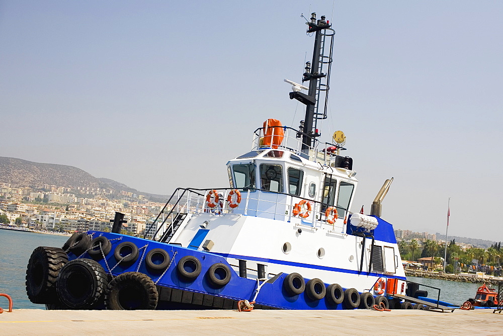 Tugboat at the dock, Ephesus, Turkey