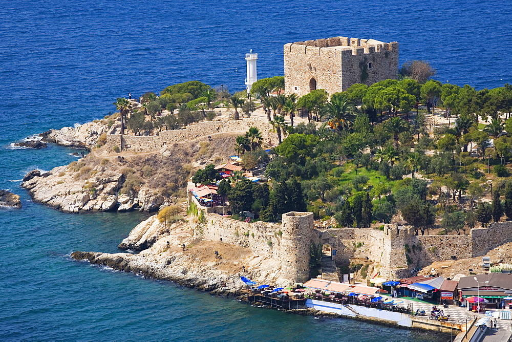 High angle view of a fort in an island, Ephesus, Turkey