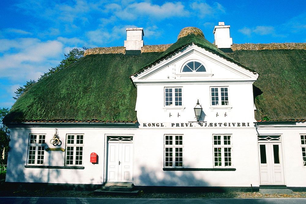 Facade of a hotel, Falsled Kro, Funen County, Denmark