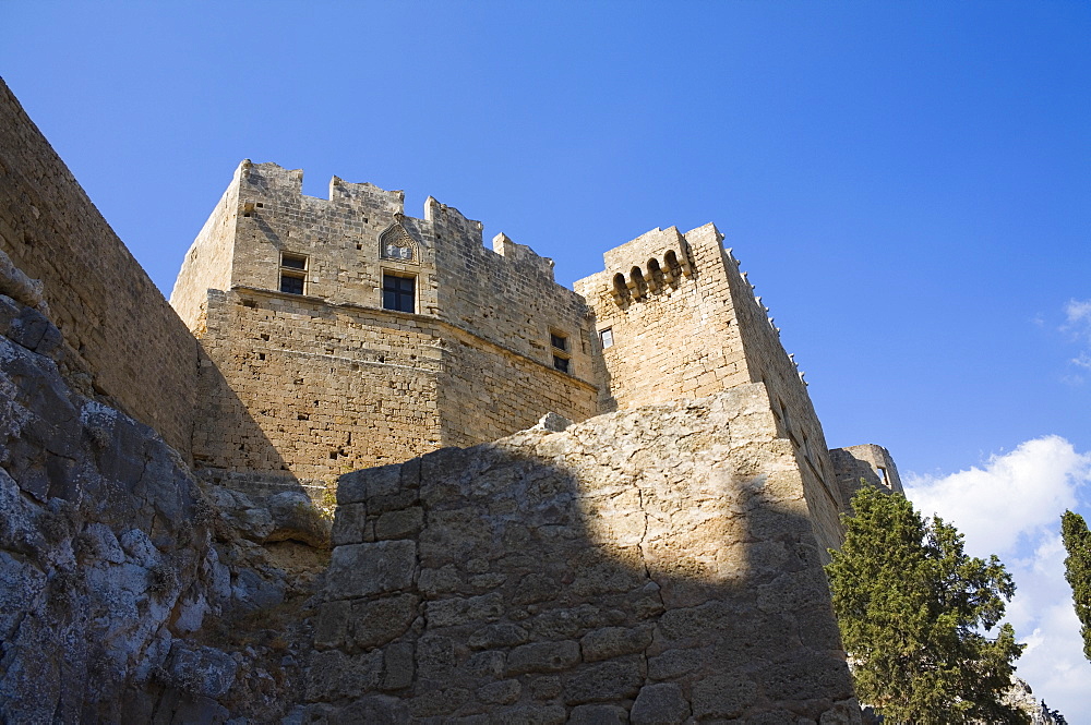 Low angle view of a palace, Grand Master's Palace, Rhodes, Dodecanese Islands, Greece