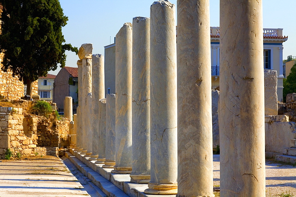 Columns in a courtyard, Roman Agora, Athens, Greece