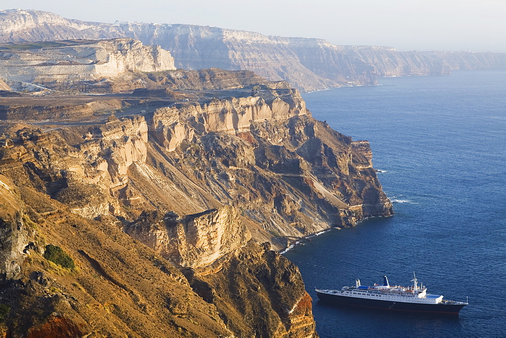 Cliffs along the sea, Santorini, Cyclades Islands, Greece