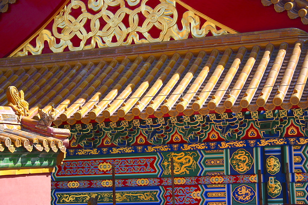 Low angle view of the wall of a palace, Forbidden City, Beijing, China