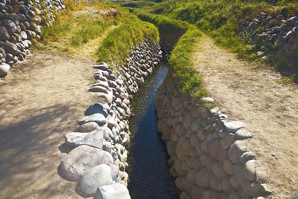 High angle view of a stream, Acueductos Pre Incas, Nazca, Peru