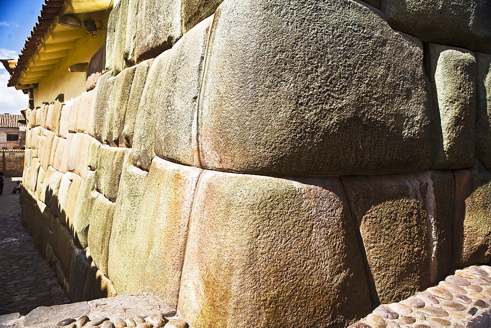 Close-up of a stone wall, Cuzco, Peru