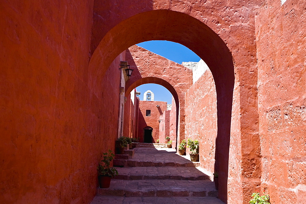 Archway of a building, Santa Catalina Convent, Arequipa, Peru