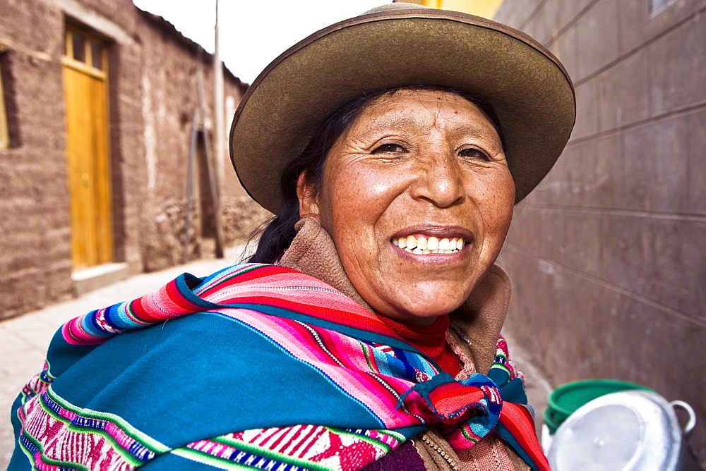 Portrait of a mid adult woman smiling, Peru