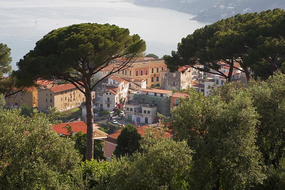 High angle view of a town, Vietri sul Mare, Costiera Amalfitana, Salerno, Campania, Italy