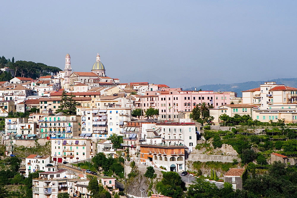 High angle view of a town, Vietri sul Mare, Costiera Amalfitana, Salerno, Campania, Italy