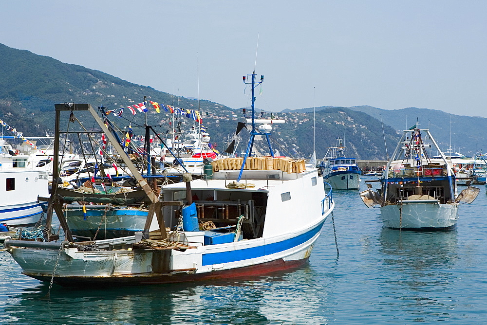 Ships in the sea, Italian Riviera, Santa Margherita Ligure, Genoa, Liguria, Italy