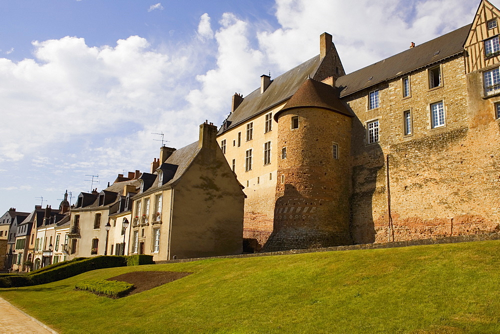 Low angle view of buildings, La Tour de Tuce, Le Mans, France