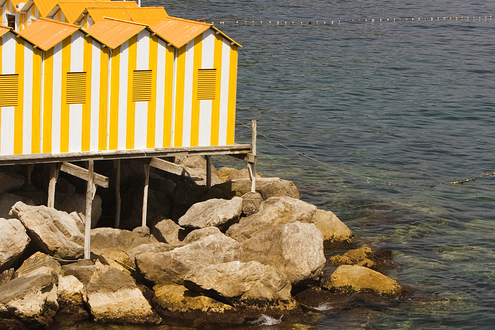 Tourist resorts at the sea, Marina Grande, Capri, Sorrento, Sorrentine Peninsula, Naples Province, Campania, Italy