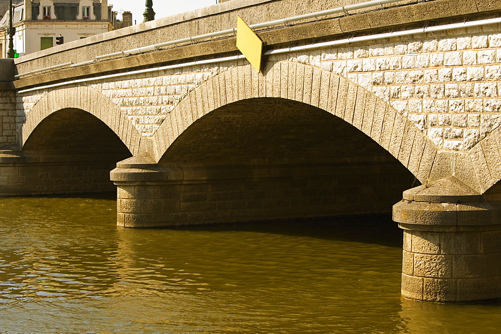 Bridge over a river, Sarthe River, Pont Yssoir, Le Mans, Sarthe, France