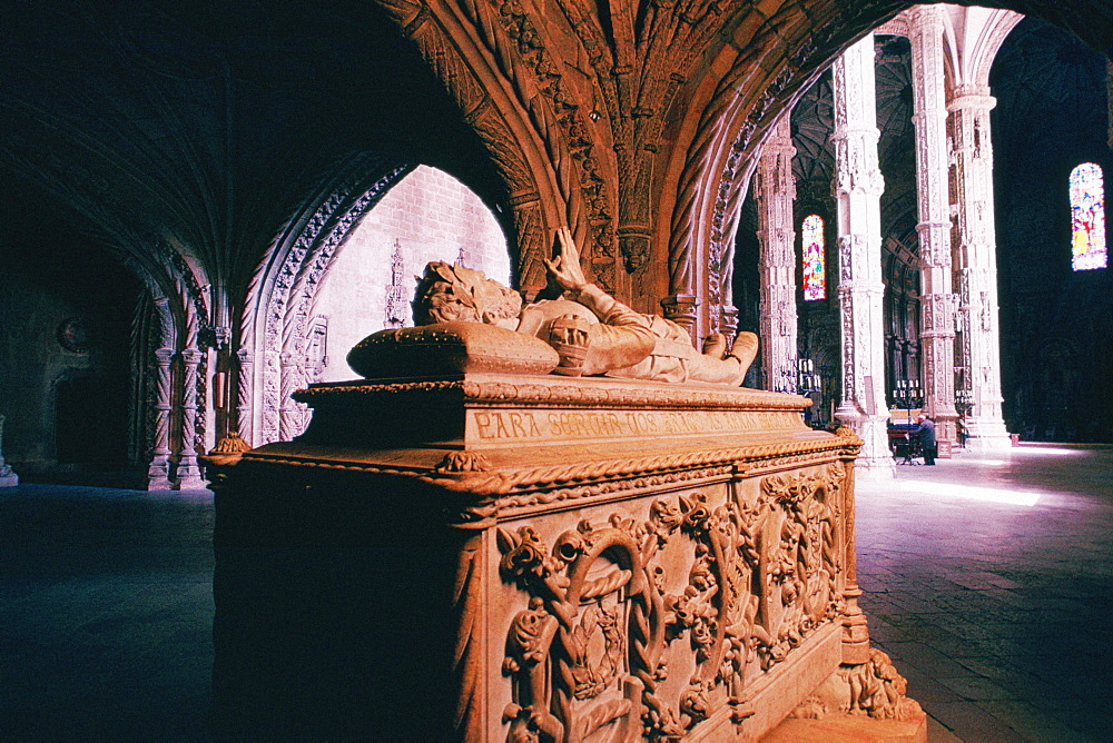 Statue inside of a monastery, San Jeronimo Monastery, Belem, Portugal