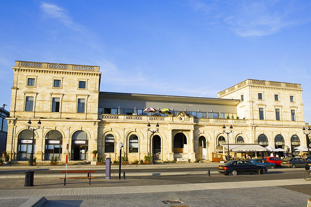 Facade of a train station, Chemin De Fer, Bordeaux, Aquitaine, France