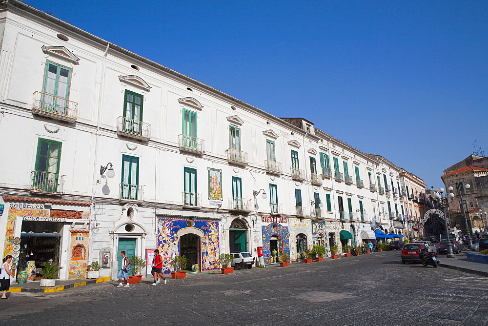 Building at the roadside, Corso Umberto I, Vietri sul Mare, Costiera Amalfitana, Salerno, Campania, Italy