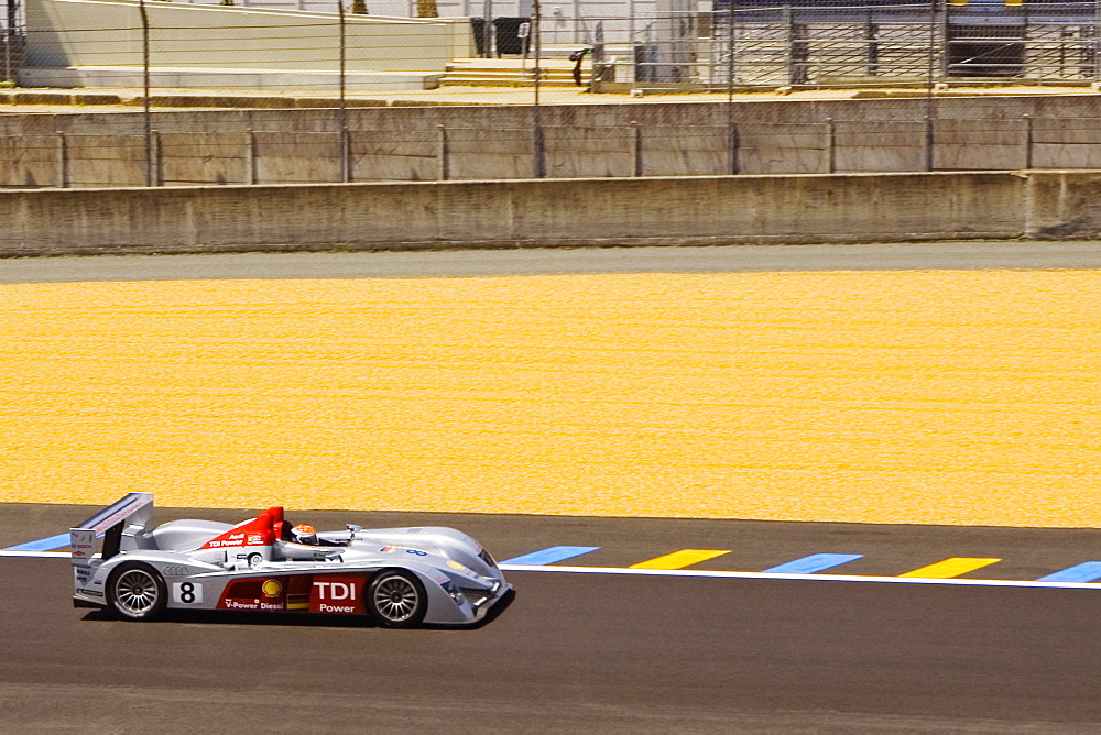 Stock car in a motor racing track, Le Mans, France