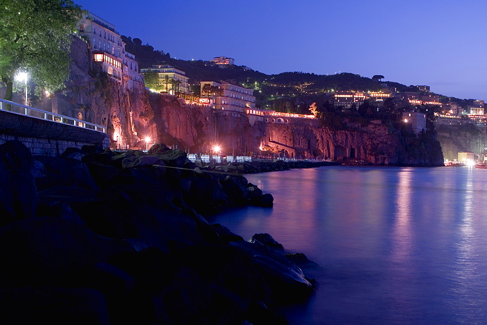 Town at the seaside, Marina Grande, Capri, Sorrento, Sorrentine Peninsula, Naples Province, Campania, Italy