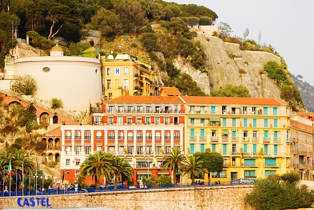 Facade of a building, Colline Du Chateau, La Tour Bellanda, Nice, Provence-Alpes-Cote D'Azur, France