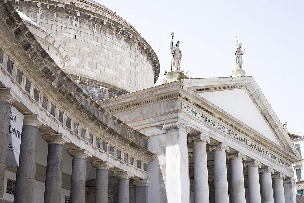 Low angle view of a church, Basilica Di San Francesco Di Paola, Naples, Naples Province, Campania, Italy