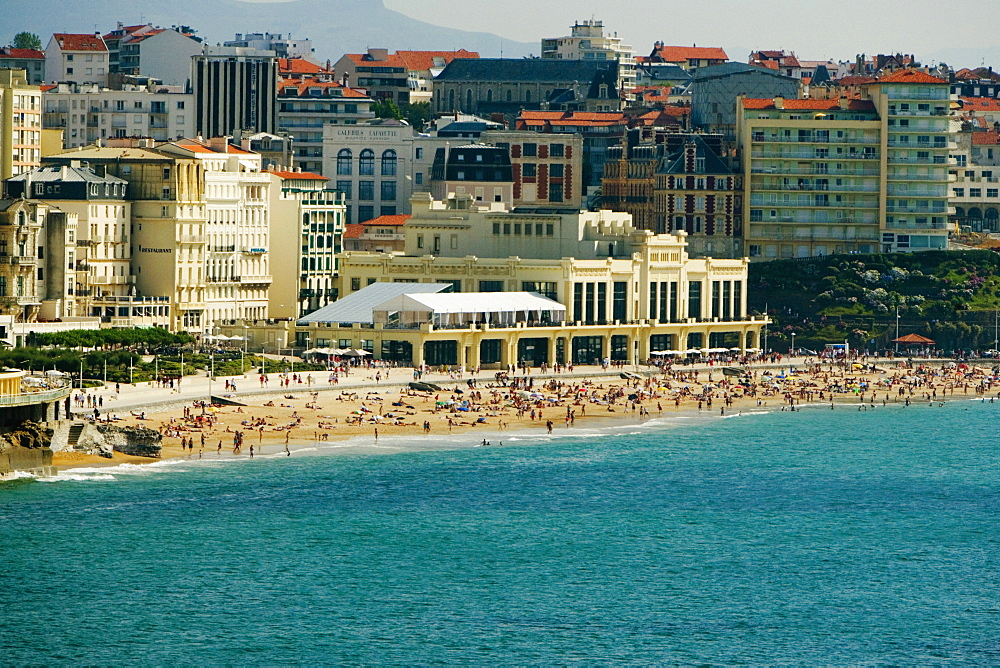 Buildings at the waterfront, Casino Municipal, Grande Plage, Biarritz, France