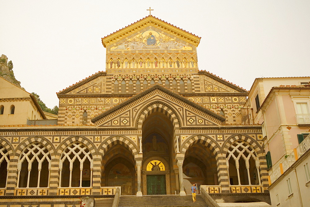 Low angle view of a cathedral, Cattedrale di Sant' Andrea, Costiera Amalfitana, Amalfi, Salerno, Campania, Italy