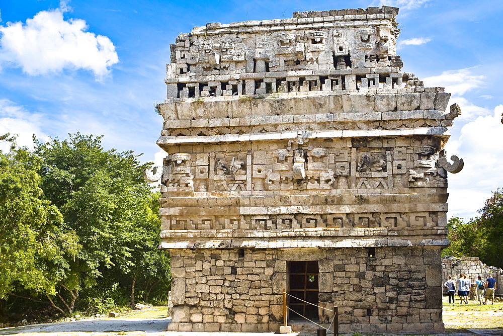 Old ruins of a building, Nun's Building, Chichen Itza, Yucatan, Mexico