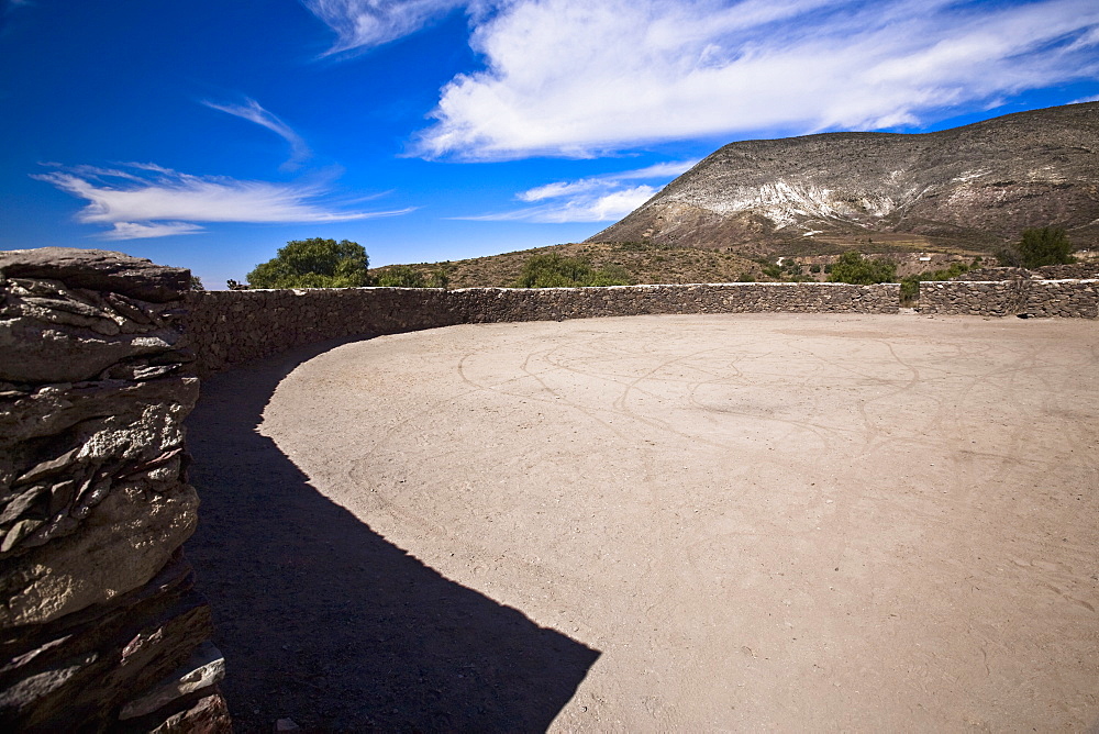 Old ruins of a bullring, Real De Catorce, San Luis Potosi, Mexico