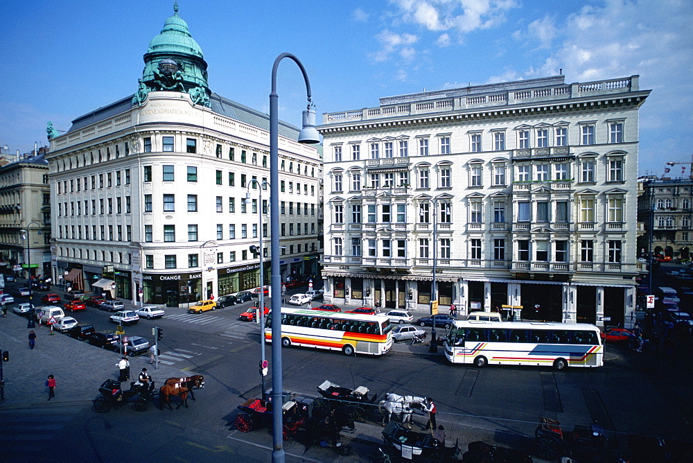 Buildings along a road, Albertina Platz, Vienna, Austria
