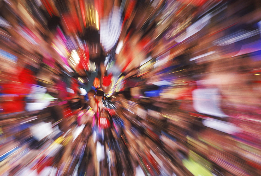 High angle view of a crowd of people