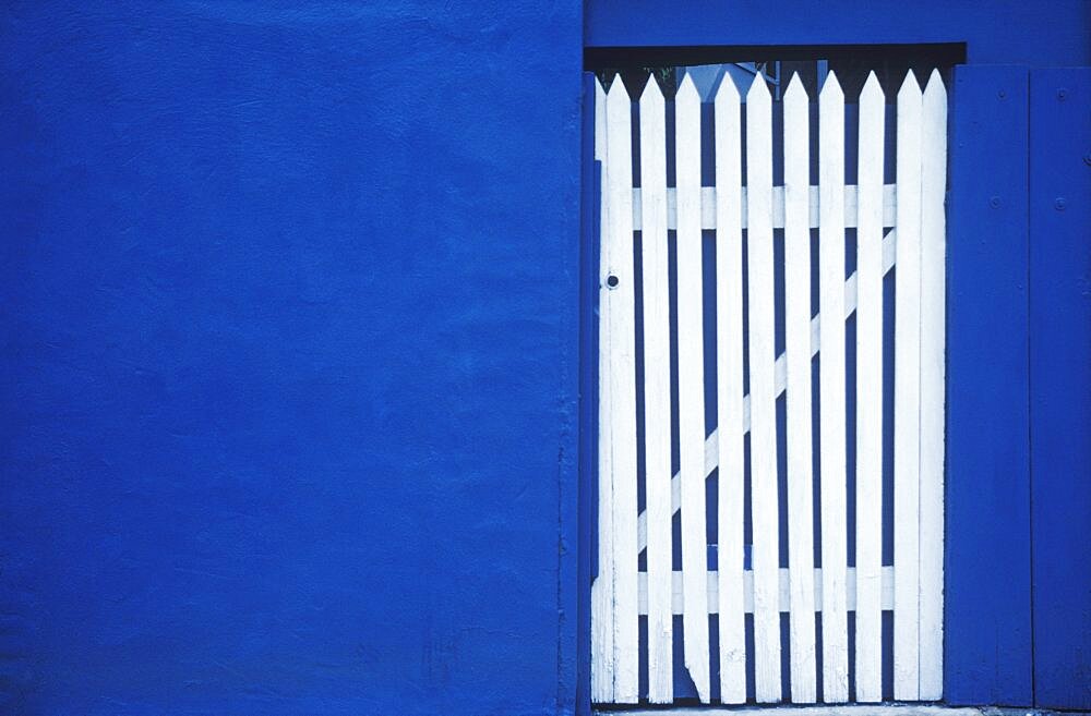 Close-up of a wooden gate of a house