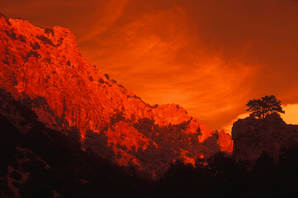 Low angle view of a hill at dusk, Texas, USA