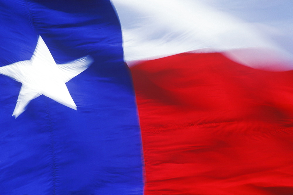 Close-up of a Texas State Flag, Texas, USA