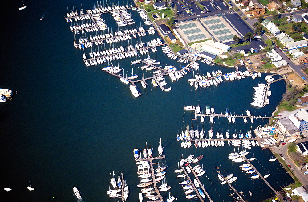 Aerial view of Marinas in Annapolis, Maryland