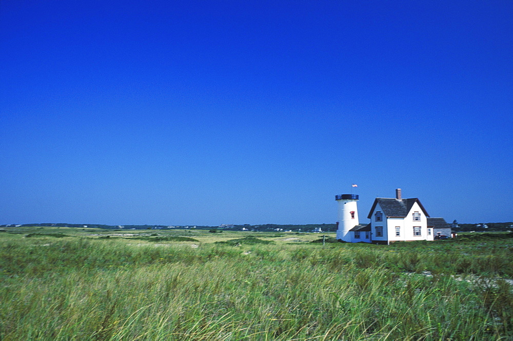 House in a field, Cape Cod, Massachusetts, USA 