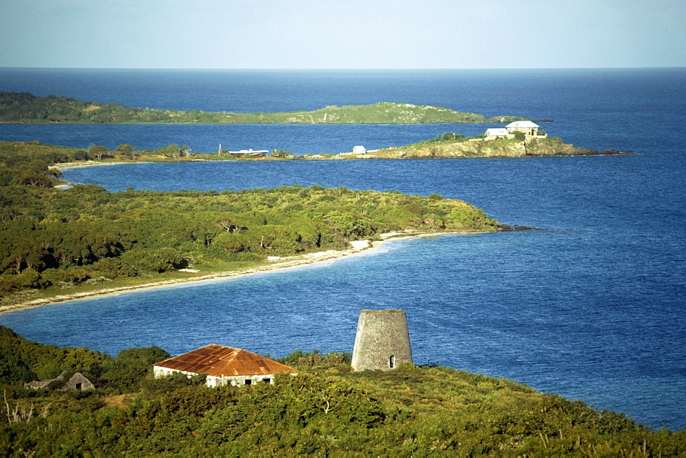 High angle view of a coastline, St. Croix, U.S. Virgin Islands