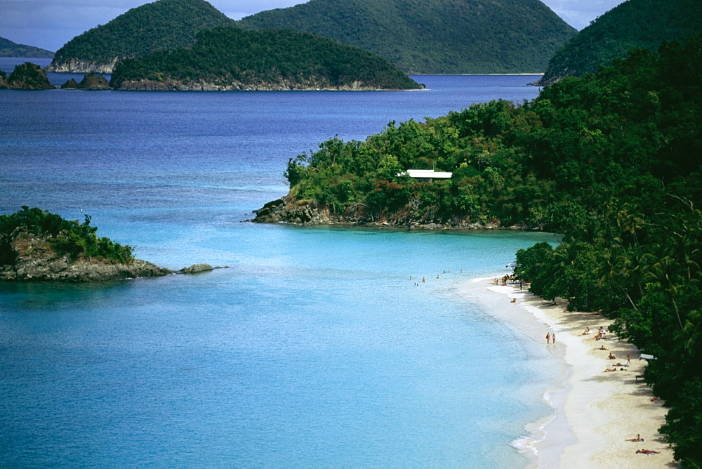 Aerial view of Trunk Bay, St. John, Virgin Islands