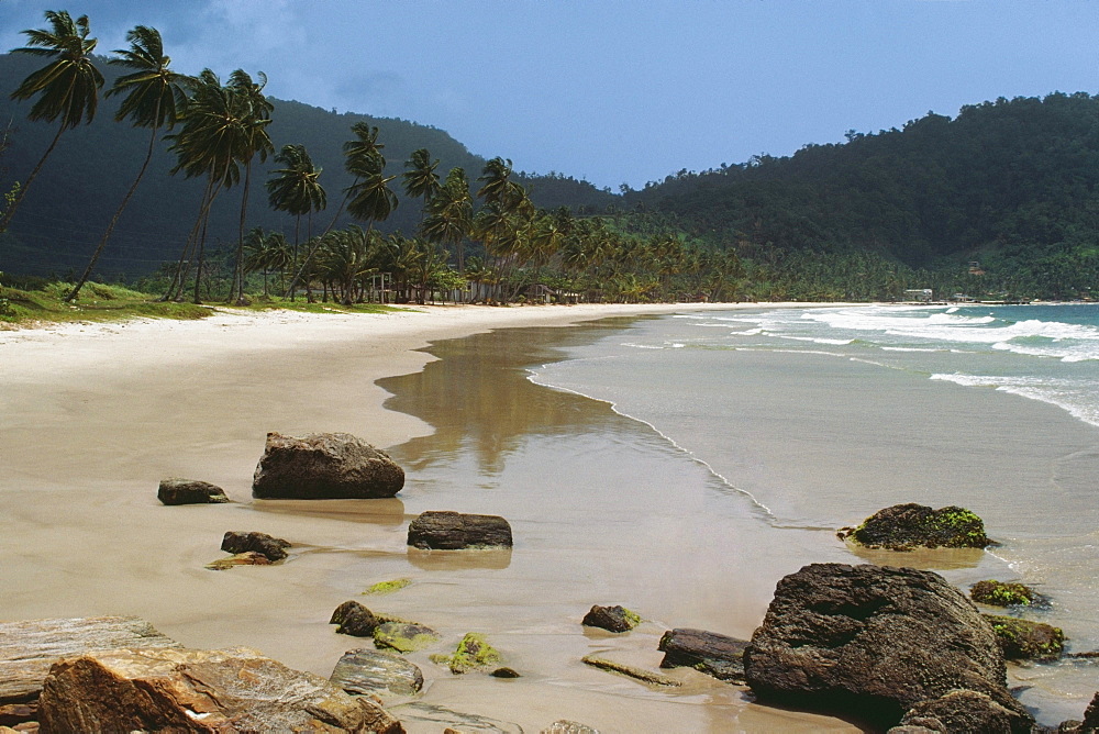 View of the scenic Maracas Beach, Trinidad, Caribbean