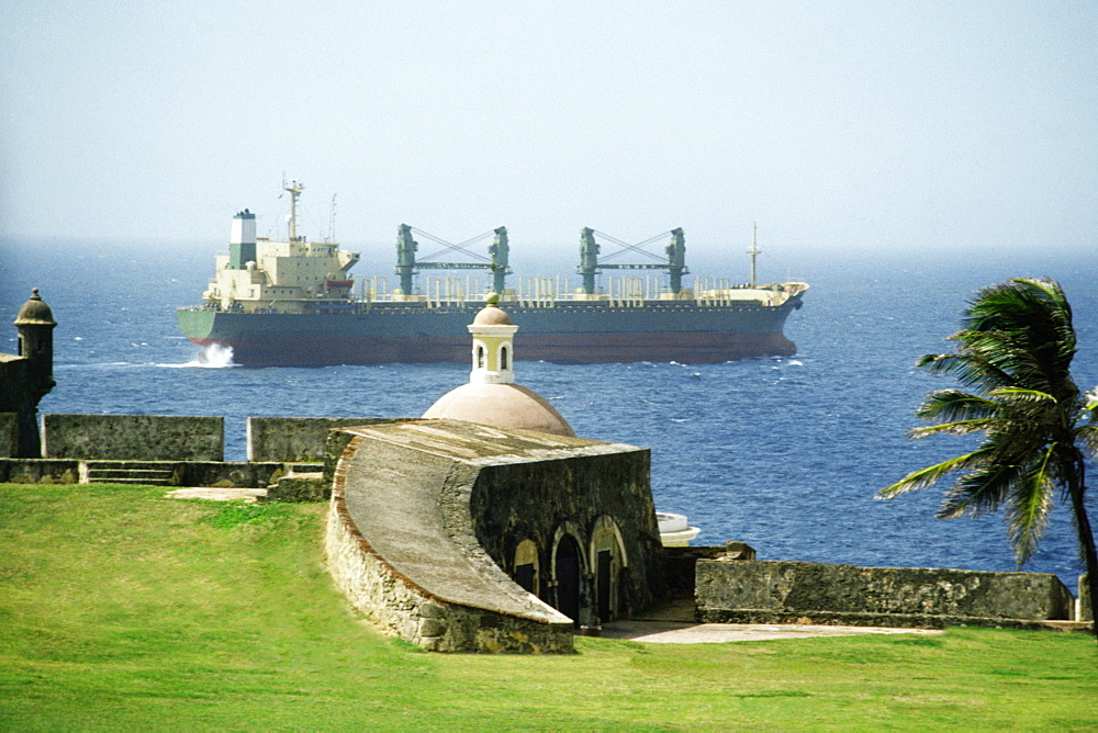 Side view of El Morro Fort, San Juan, Puerto Rico