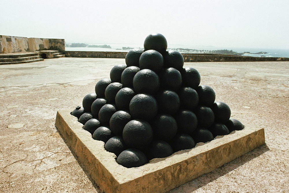 Bombshells arranged in a pyramidal shape, San Juan, Puerto Rico