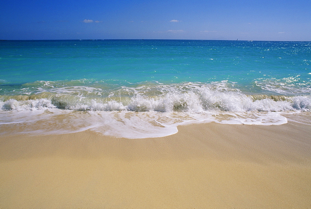 Seascape from a beach , St. Martin, Leewards Islands, Caribbean