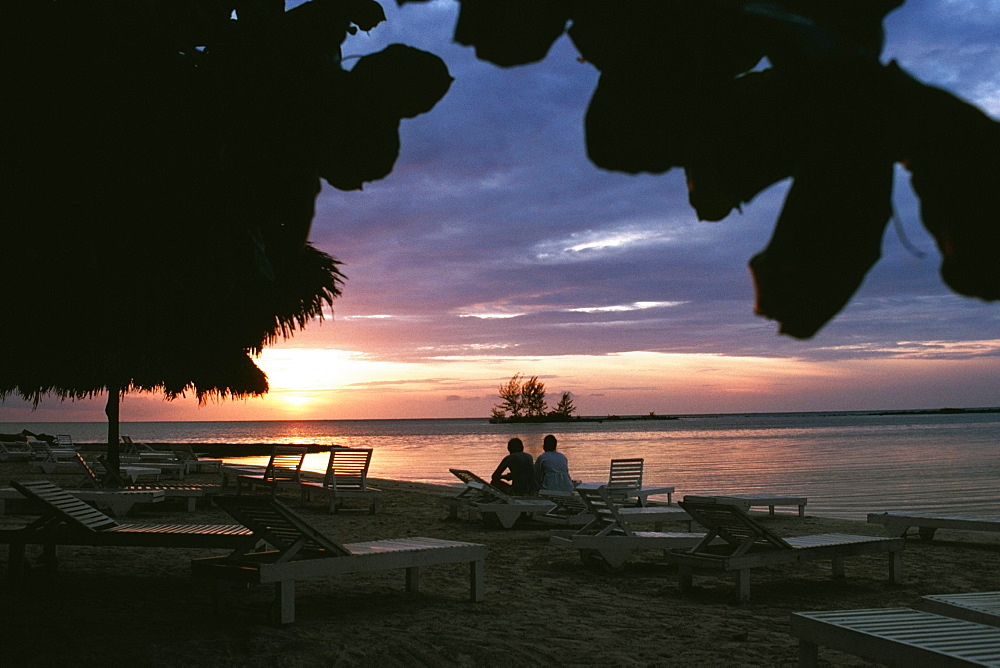 A beautiful sunset at Negril Beach, Jamaica