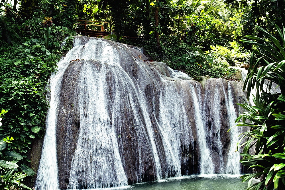 View of water gushing at Dunn's Falls, Jamaica